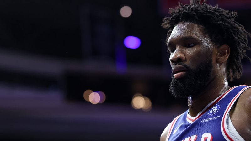 Joel Embiid on the court