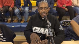 The mic has always been on for longtime Johnson C. Smith announcer Otis Stroud