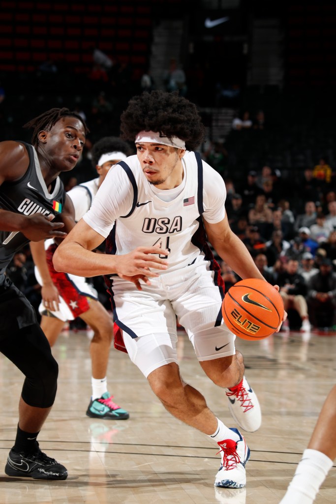 Tyran Stokes drives to the basket