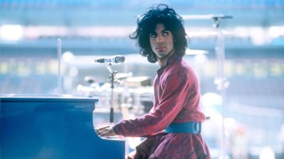 ROTTERDAM, NETHERLANDS - AUGUST 17: Prince at soundcheck, Feyenoord Stadium, Holland on August 17, 1988 in Rotterdam, Netherlands.