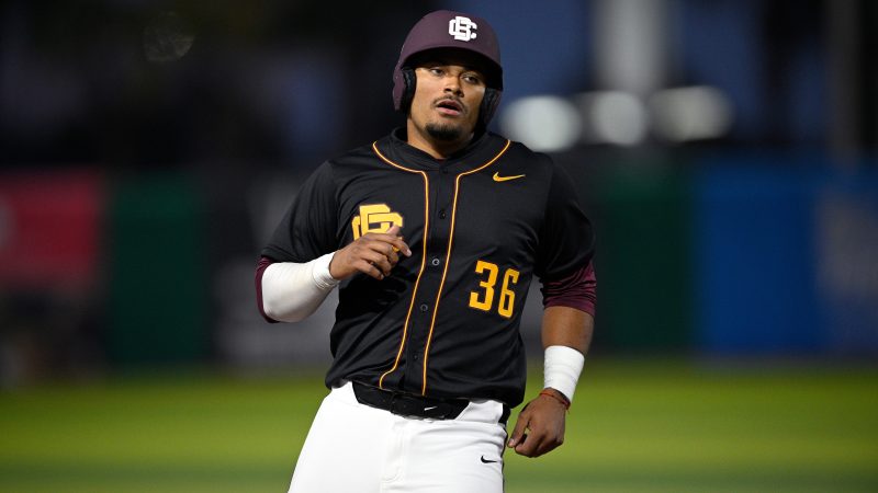 Bethune-Cookman's Andrey Martinez runs during a game against Bradley on Feb. 14, 2026, in Daytona Beach, Fla.