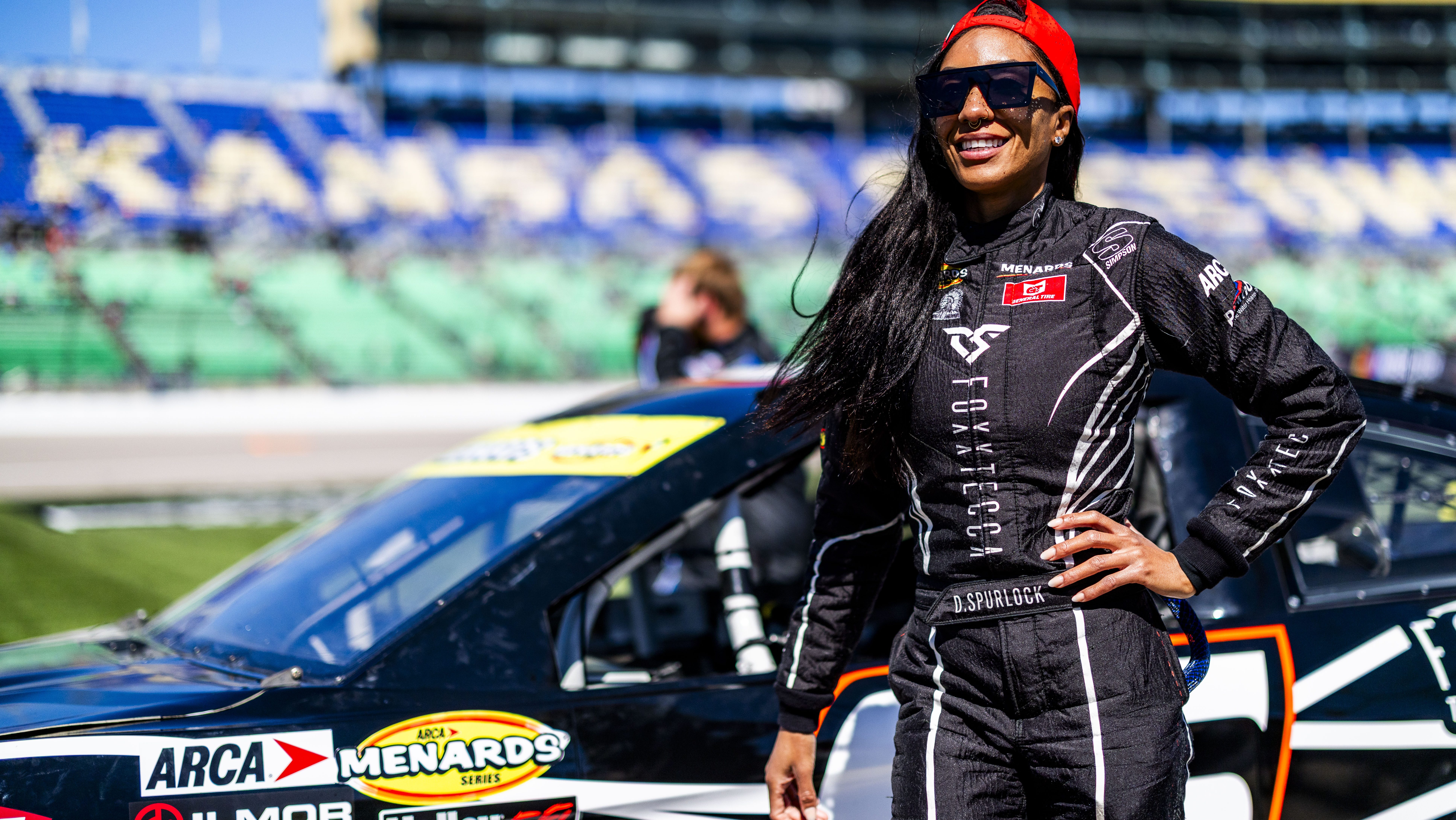 Stock car racer Dystany Spurlock is on track to make NASCAR history