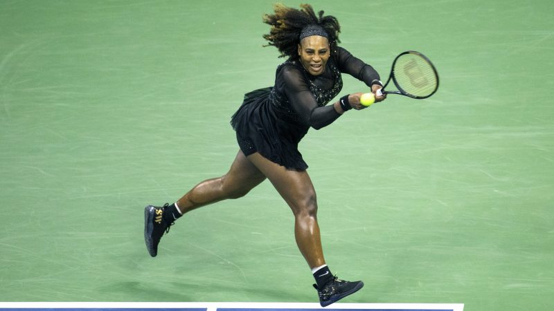 Serena Williams of the United States in action during the Women's Singles third round match on Arthur Ashe Stadium during the US Open Tennis Championship 2022 at the USTA National Tennis Centre on September 2nd 2022 in Flushing, Queens, New York City.
