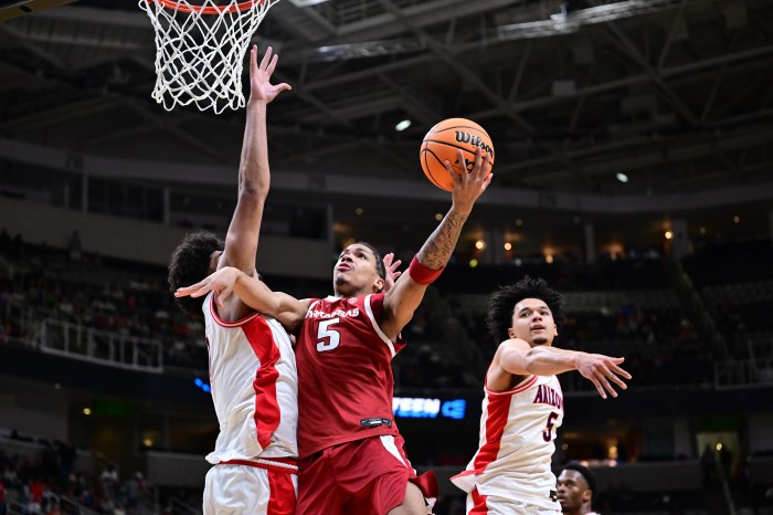 Darius Acuff Jr. drives to the basket
