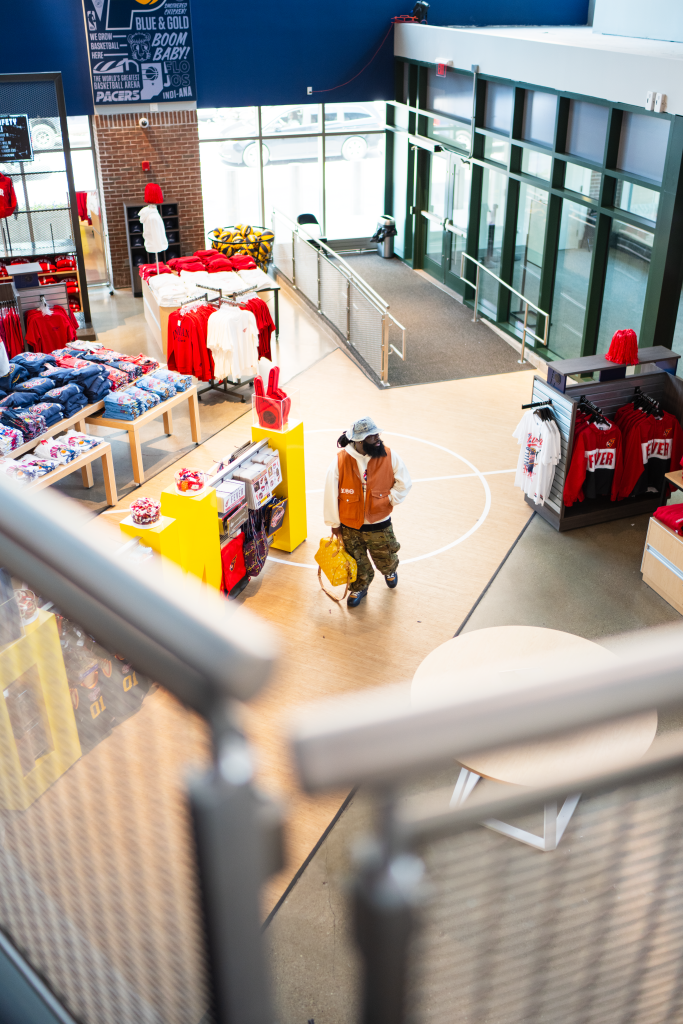 Jas Bell visits the Indiana Fever team store