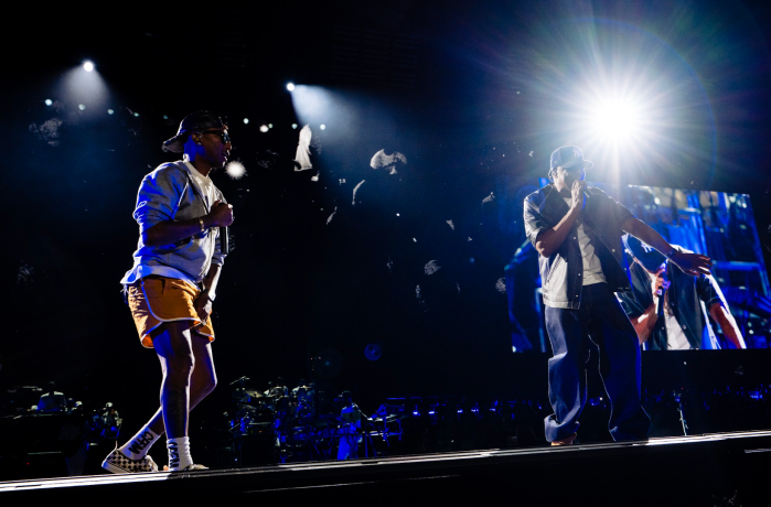 Pharrell and Jay-Z perform