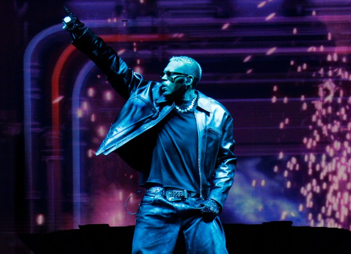 Chris Brown performing