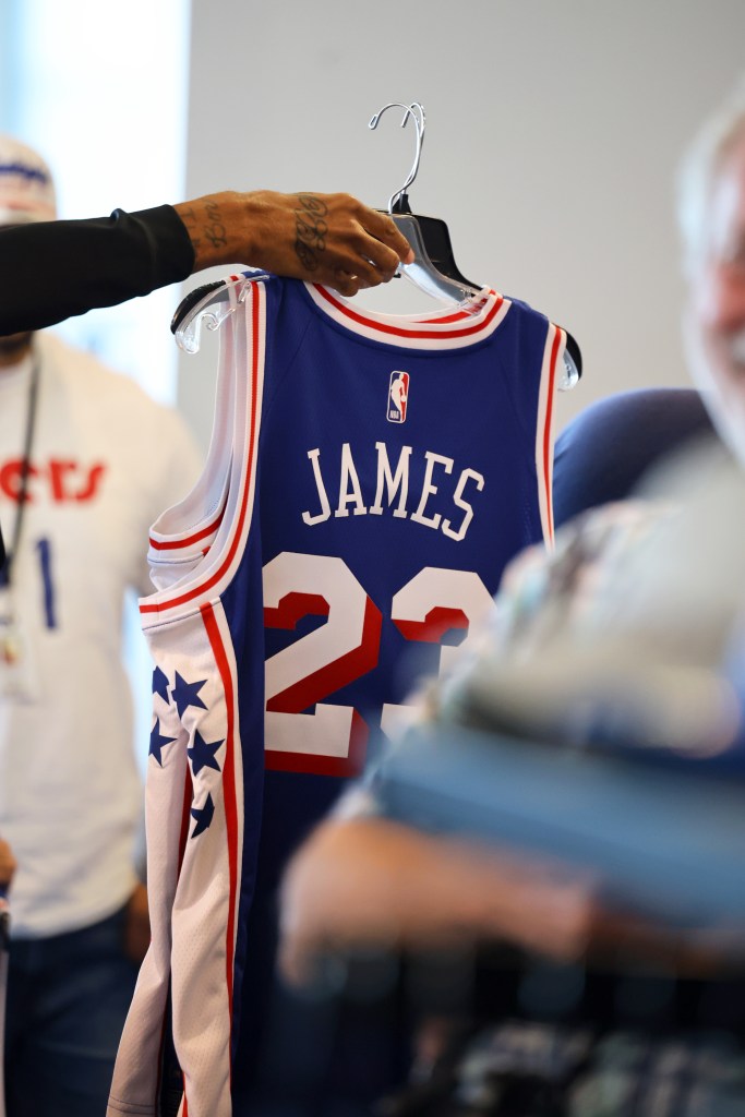Fans shop for LeBron James jerseys