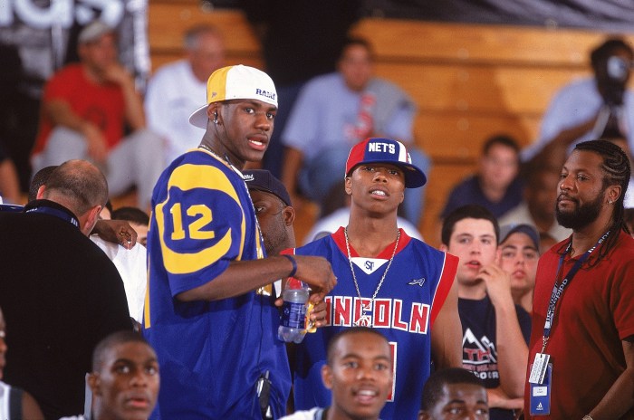 LeBron James and Sebastian Telfair at the 2002 ABCD basketball camp