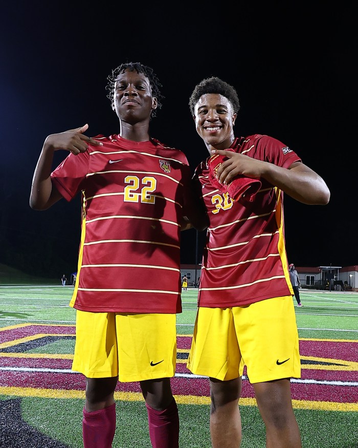 Childhood friends Zachary Egeston (left) and Andrew Lewis (right) are now both members of Tuskegee University’s new men's soccer team.