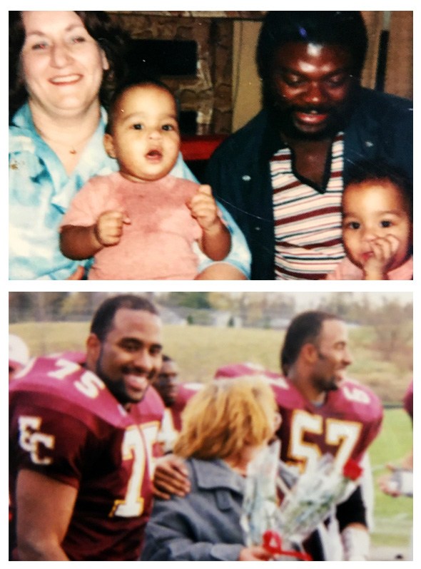 Family photos of Nick and Nate while growing up and while in College at Earlham