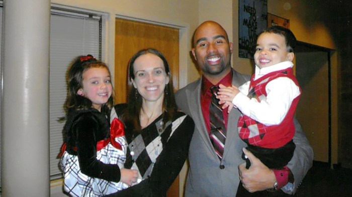 Jayden, Melissa, Nick and Jacob Johnson pose for a photo.