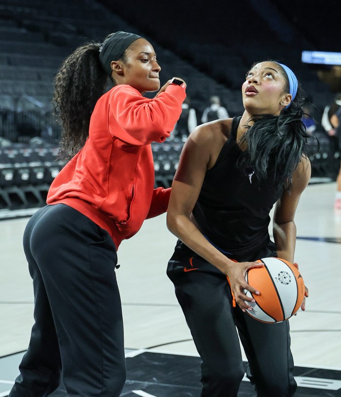 LaToya Sanders and Angel Reese